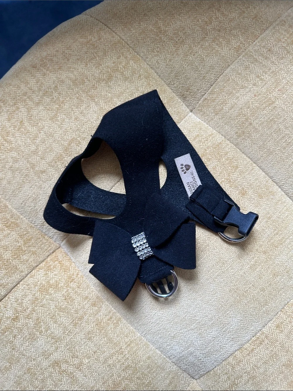 Susan Lanci Nouveau Bow Step-In Harness - Black XXS